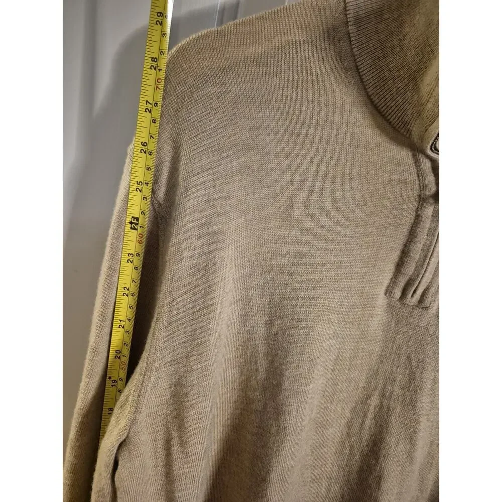 Banana Republic Men’s Merino Wool Quarter Zip Sweater Long Sleeve Size XL